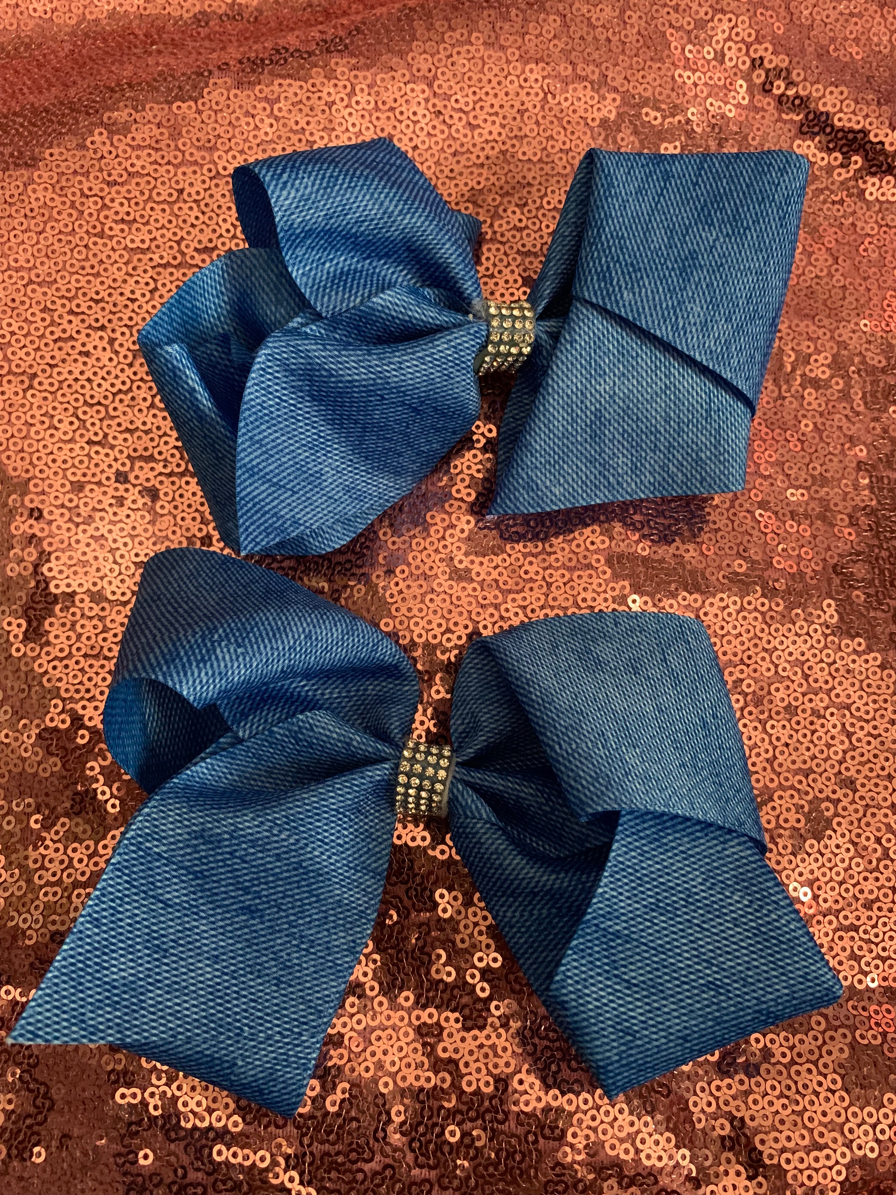 Blue Jean Hair Bows