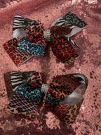 Crazy Print Hair Bows