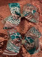 Crazy Print Hair Bows